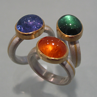Ringe: Silber, Gold, Feingold, Tansanit, Turmalin, Mandaringranat 