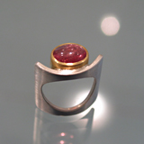 Ring: Silber, Gold, Feingold, Turmalin