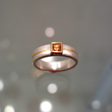 Ring: Silber, Gold, Mandaringranat