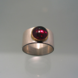 Ring: Silber, Gold, Turmalin